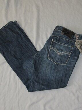 NEW Rock & Roll Cowboy Pistol Bootcut Jeans 38 x 36 Blue Western Rodeo Country
